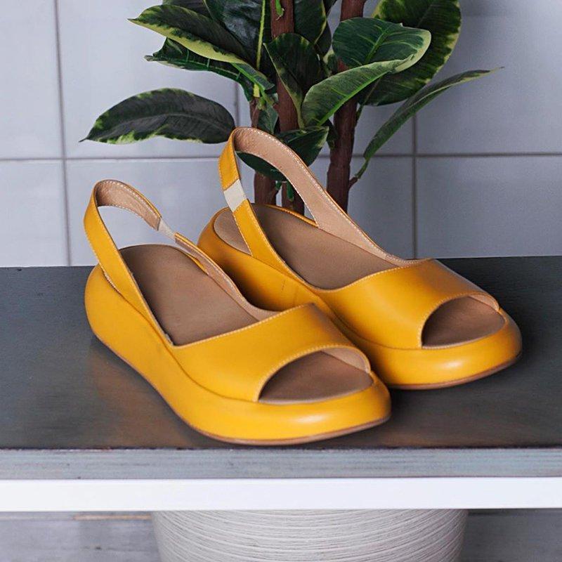 Women Fashion Footbed Peep Toe Slip On Sandals